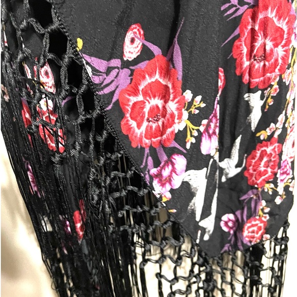 🌟SALE🌟🌺TORRID Crane Bird Print Floral Print Kimono🌺 - Picture 7 of 12